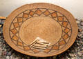 Luiseño basket bowl with gambling sticks at Riverside Museum. Riverside, CA.