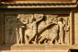 Palace of Fine Arts frieze showing ancient Greek procession dominated by winged horse & lion. San Francisco, CA.