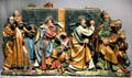 Burial of the Virgin painted wood carving from Munich, Germany at Legion of Honor Museum. San Francisco, CA.