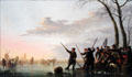 Fishing under Ice on Maas painting by Aelbert Cuyp at Legion of Honor Museum. San Francisco, CA.