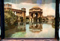 Hand-tinted photo shows Palace of Fine Arts of Panama-Pacific International Exposition in private collection. San Francisco, CA.