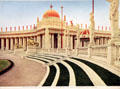 Illustration shows Court of Universe of Panama-Pacific International Exposition at California Historical Society. San Francisco, CA.
