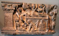 Death of the Buddha sculpture from Gandhara, Pakistan at Asian Art Museum. San Francisco, CA.