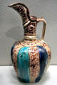 Earthenware fritware ewer in shape of melon from Iran at Asian Art Museum. San Francisco, CA.