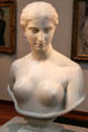 Marble bust symbolizing California by Hiram Powers at de Young Museum. San Francisco, CA.