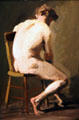 Seated Nude painting by George Wesley Bellows at de Young Museum. San Francisco, CA.