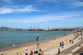 San Francisco waterfront with view to Maritime National Historical Park. San Francisco, CA.