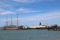 Hyde Street Pier with Maritime National Historical Park. San Francisco, CA.