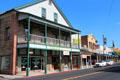 City Hotel on South Washington St., built of adobe brick & cut stone. Sonora, CA.