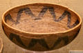 Central Me-Wuk one stick overlapping style basket with flying geese design at Tuolumne County Museum. Sonora, CA.