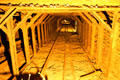 View down inclined shaft at Empire Mine State Historic Park. Grass Valley, CA.
