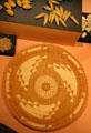 Native basket flat tray acorn meal flour sifter at Siskiyou County Museum?. Yreka, CA.