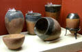Ceramic hemispherical bowls from Kerbit, starting point of crossing from Nile to Red Sea, at Rosicrucian Egyptian Museum. San Jose, CA.