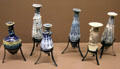 Core-formed glass vessels at Rosicrucian Egyptian Museum. San Jose, CA.