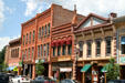 Manitou Avenue streetscape including Leddy Block. Manitou Springs, CO.