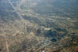 Downtown Denver from the air. Denver, CO.