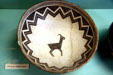 native pottery bowl with goat or sheep from southern New Mexico at Mesa Verde Museum. CO.