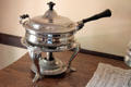 Chaffing dish at Orchard House at Rock Ledge Ranch Historic Site. Colorado Springs, CO.