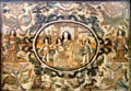 Embroidery with biblical scenes at Hyland House. Guilford, CT.