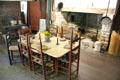 Kitchen table & fireplace at Hyland House. Guilford, CT