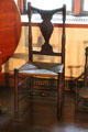 Fiddle back sidechair with rush seat at Henry Whitfield State Museum. Guilford, CT.