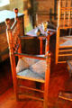Carver chair with rush seat at Henry Whitfield State Museum. Guilford, CT.