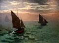 Fishing Boats at Sea painting by Claude Monet at Hill-Stead Museum. Farmington, CT.