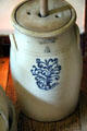 Stoneware butter churn marked ? Seymour, Hartford at Stanley-Whitman House. Farmington, CT.