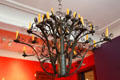 Tin chandelier from St. Matthew's Episcopal Church in East Plymouth, CT at Connecticut Historical Society. Hartford, CT.