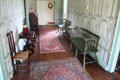 Chairs and benches in upstairs hall at Oliver Ellsworth Homestead Museum. Windsor, CT.