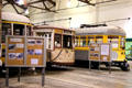 Trolley collection at Connecticut Trolley Museum. East Windsor, CT.