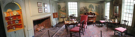 Panorama of parlor of Joseph Webb House. Wethersfield, CT.