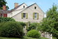 Salt box view of Bush Holley House. Cos Cob, CT.