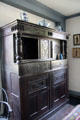Decorated cabinet at Judson House. Stratford, CT.