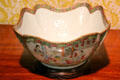 Chinese export painted cut-corner porcelain bowl at Judson House. Stratford, CT.