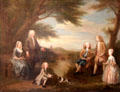 The John & Elizabeth Jeffreys & their children portrait by William Hogarth at Yale Center for British Art. New Haven, CT.