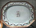 Porcelain platter with George Washington memorial from Jingdezhen, China at Yale University Art Gallery. New Haven, CT.