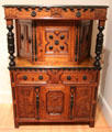 Colonial revival cupboard in Weathersfield style from New Haven, CT at Yale University Art Gallery. New Haven, CT.
