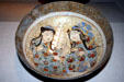 Enameled bowl showing courting couple in Freer Gallery. Washington, DC.