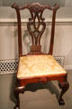 Mahogany sidechair with scroll back from Philadelphia at National Gallery of Art. Washington, DC.