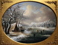 Winter Skating in New Jersey painting by Régis François Gignoux at Smithsonian American Art Museum. Washington, DC.