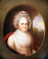 Martha Washington portrait by Rembrandt Peale at National Portrait Gallery. Washington, DC.