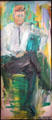 John Fitzgerald Kennedy portrait by Elaine de Kooning at National Portrait Gallery. Washington, DC.