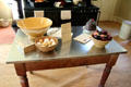 Work table in kitchen at Tudor Place. Washington, DC