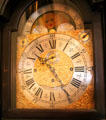 Face of tall case clock by Waltham Clock Co. on stairway landing at Woodrow Wilson House. Washington, DC.
