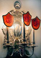 Silver wall sconce original to house at Woodrow Wilson House. Washington, DC.