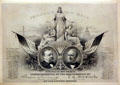 Grover Cleveland & Adlai E. Stevenson Inaugural Ball engraving at National Museum of American History. Washington, DC.