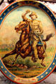 Theodore Roosevelt as Roughrider election campaign tray at National Museum of American History. Washington, DC.