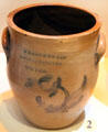 Stoneware crock by David Roberts of Utica, NY at National Museum of American History. Washington, DC.