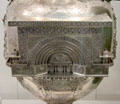 Silver Tiffany vase models Transportation Building by Louis Sullivan at 1893 World's Columbian Exposition in Chicago at National Museum of American History. Washington, DC.